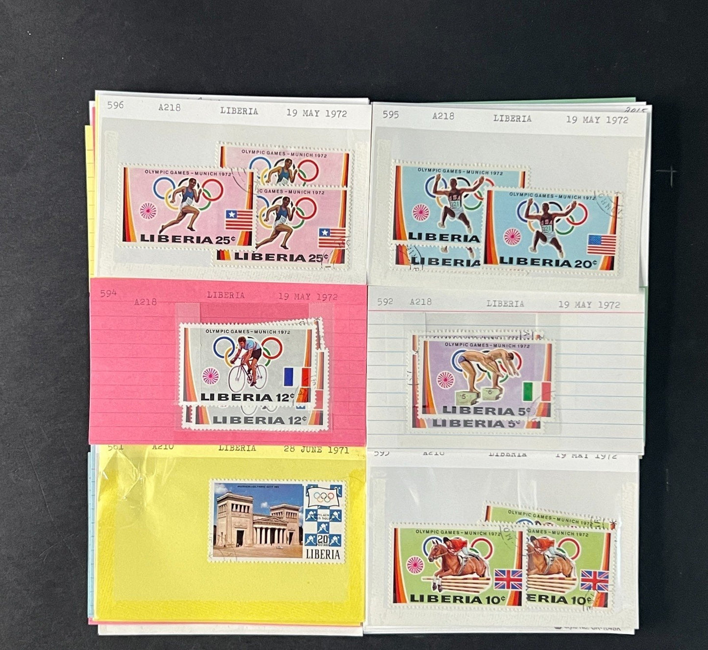 Liberia Stamp Collection Dealer Cards $770 CV Mint & Used ZAYIX
