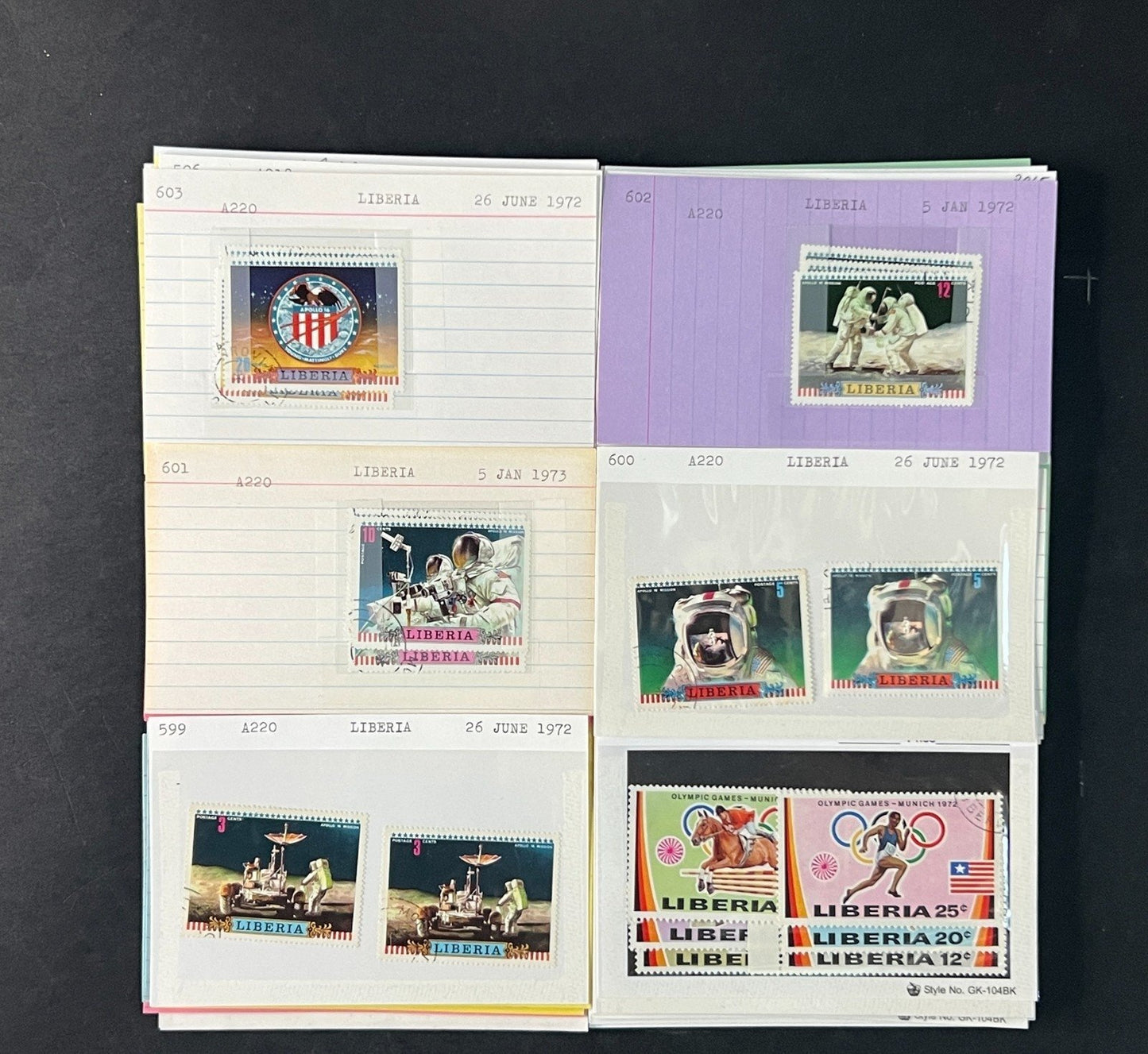 Liberia Stamp Collection Dealer Cards $770 CV Mint & Used ZAYIX