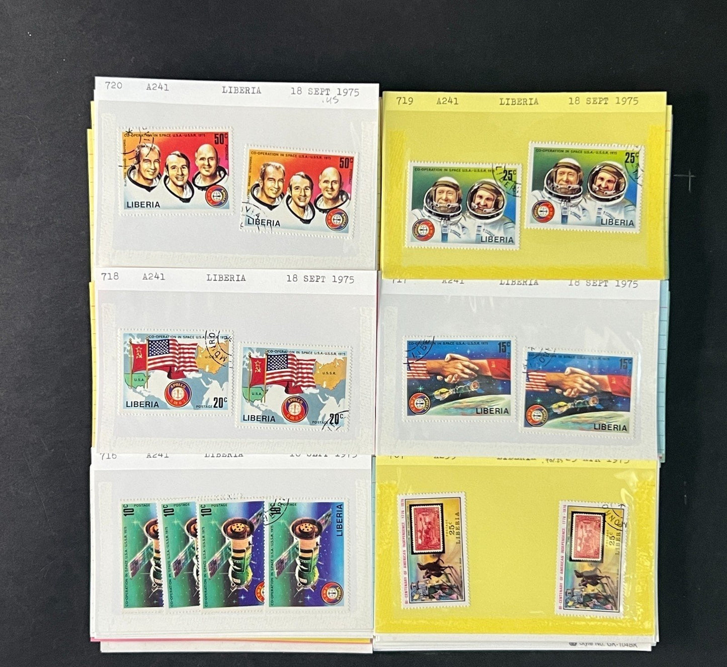 Liberia Stamp Collection Dealer Cards $770 CV Mint & Used ZAYIX