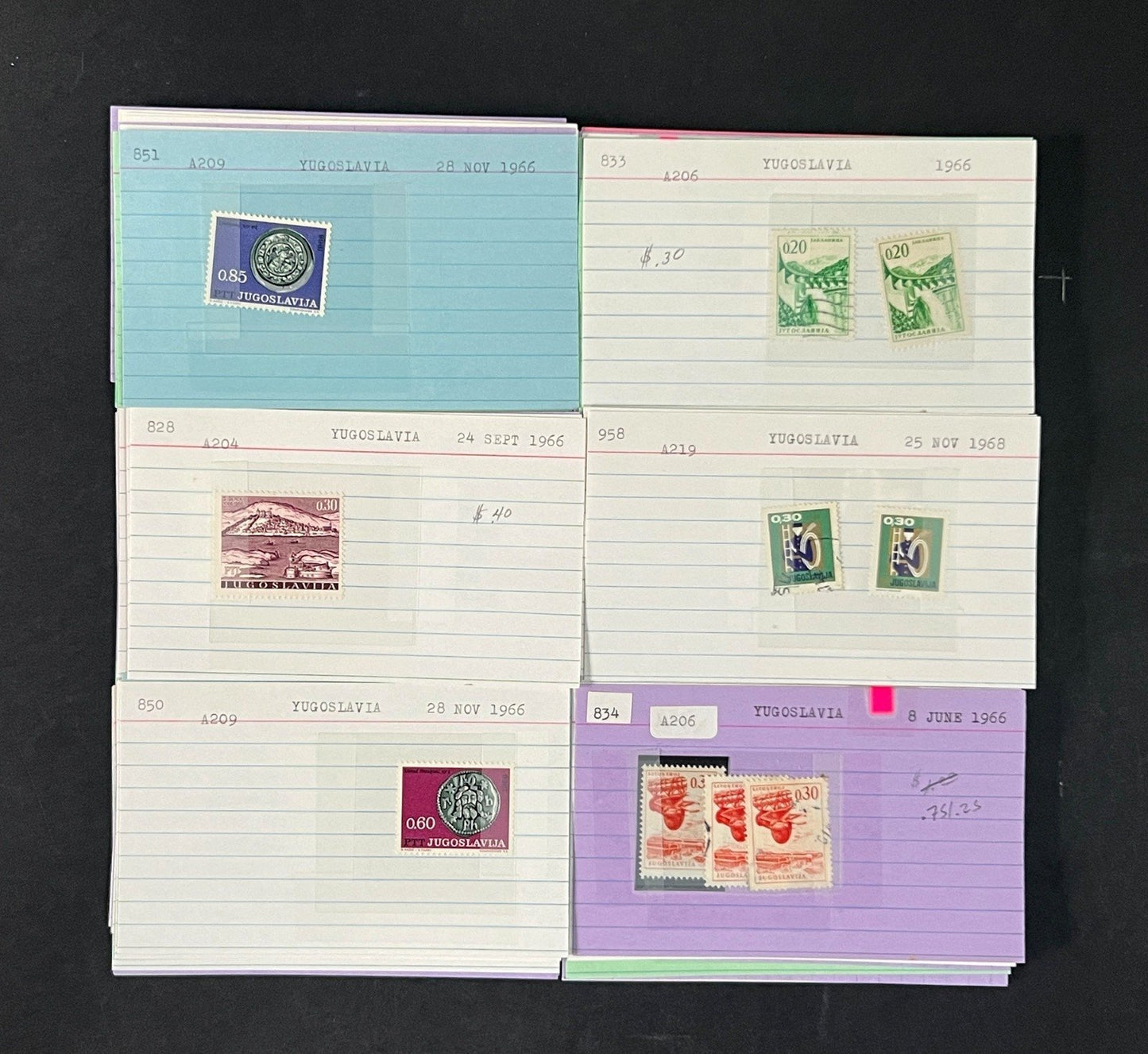 Yugoslavia Stamp Collection Dealer Cards $584 CV Mint & Used ZAYIX