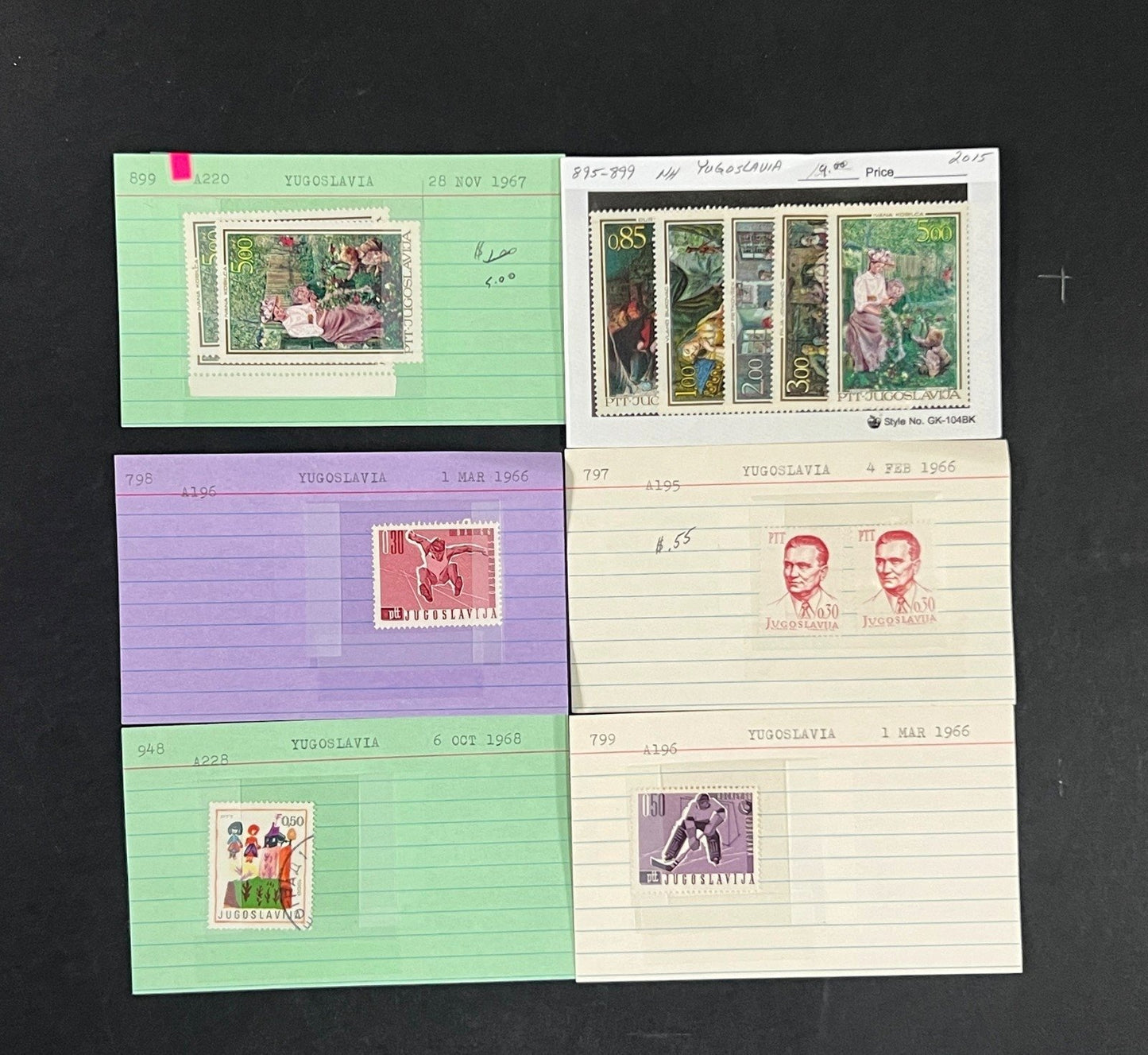 Yugoslavia Stamp Collection Dealer Cards $584 CV Mint & Used ZAYIX