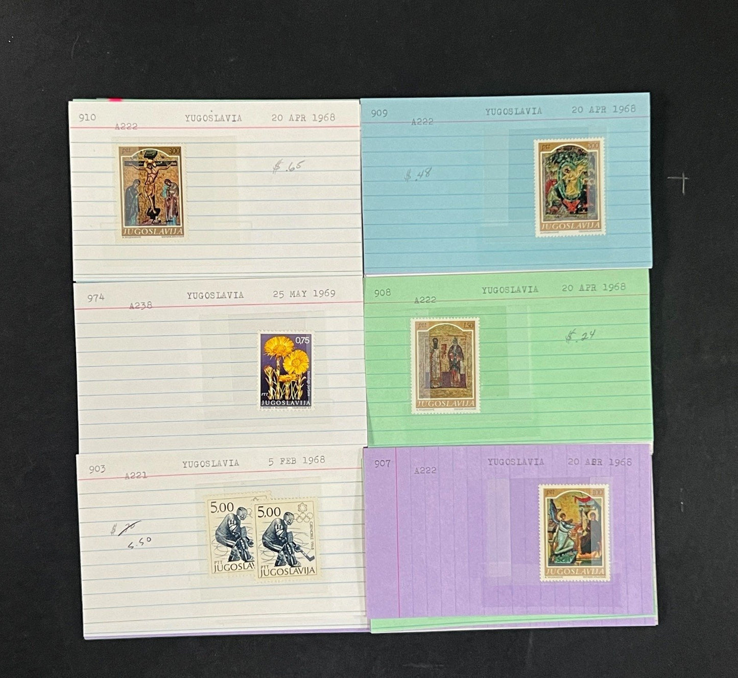 Yugoslavia Stamp Collection Dealer Cards $584 CV Mint & Used ZAYIX