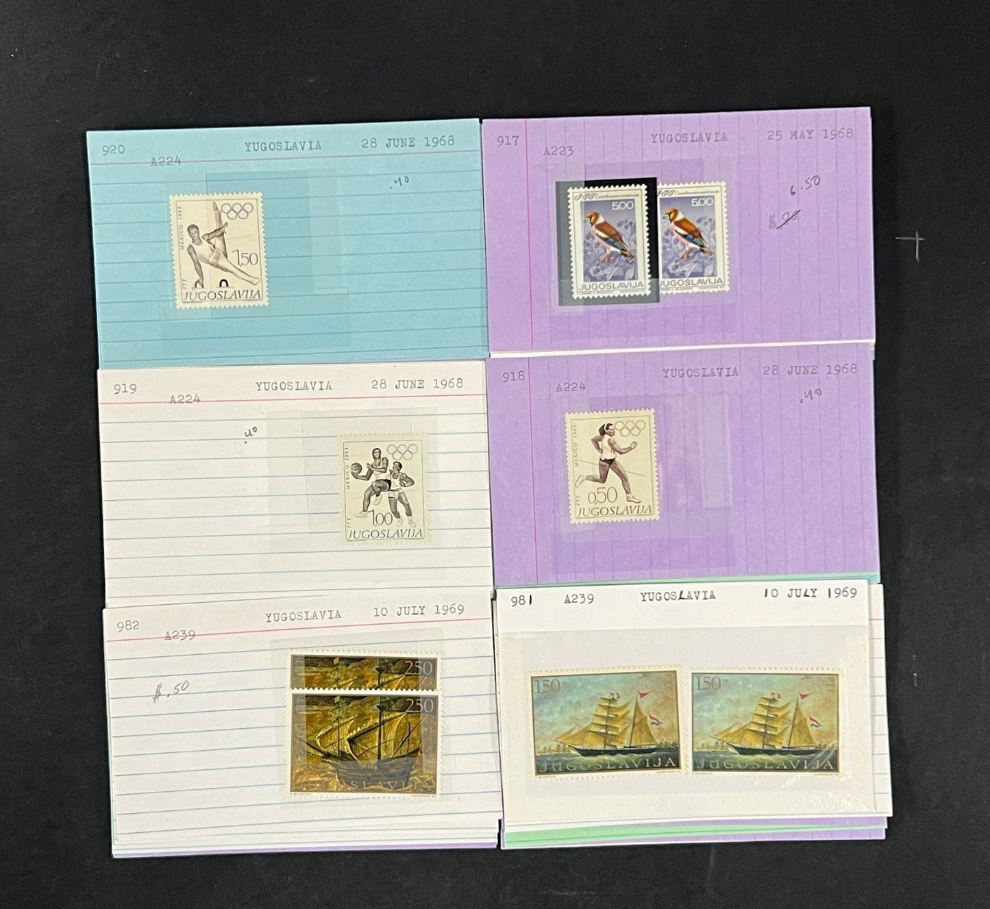 Yugoslavia Stamp Collection Dealer Cards $584 CV Mint & Used ZAYIX