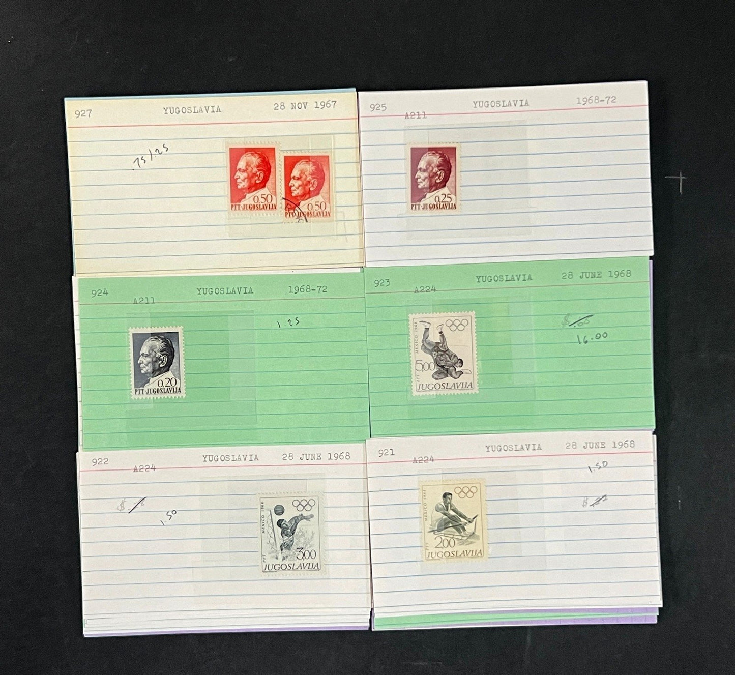 Yugoslavia Stamp Collection Dealer Cards $584 CV Mint & Used ZAYIX