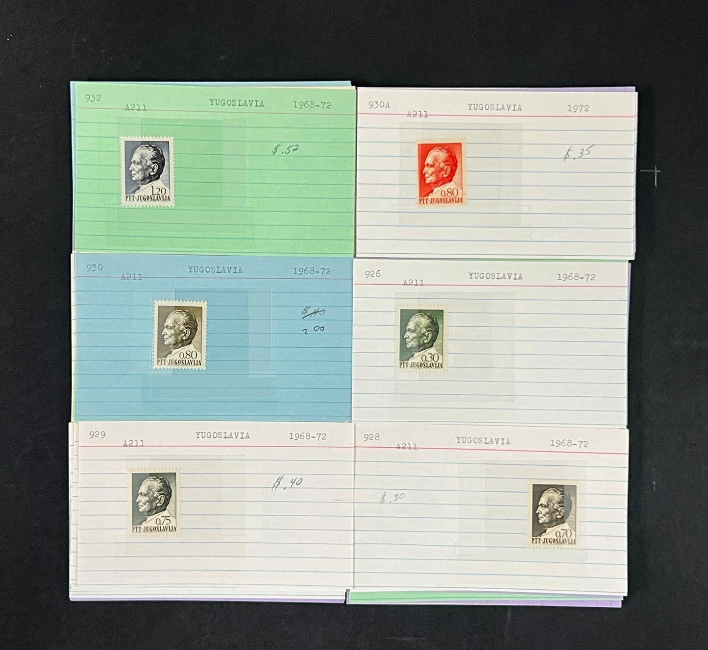 Yugoslavia Stamp Collection Dealer Cards $584 CV Mint & Used ZAYIX