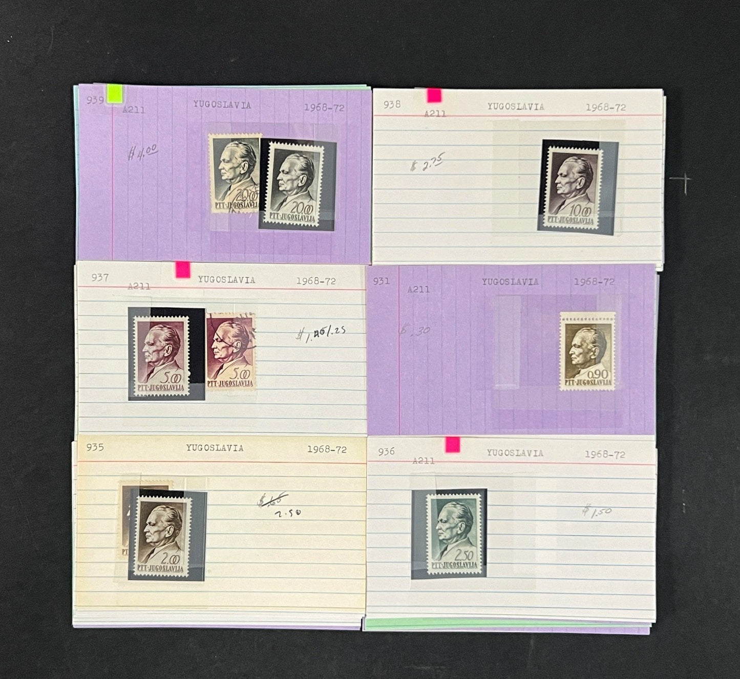 Yugoslavia Stamp Collection Dealer Cards $584 CV Mint & Used ZAYIX