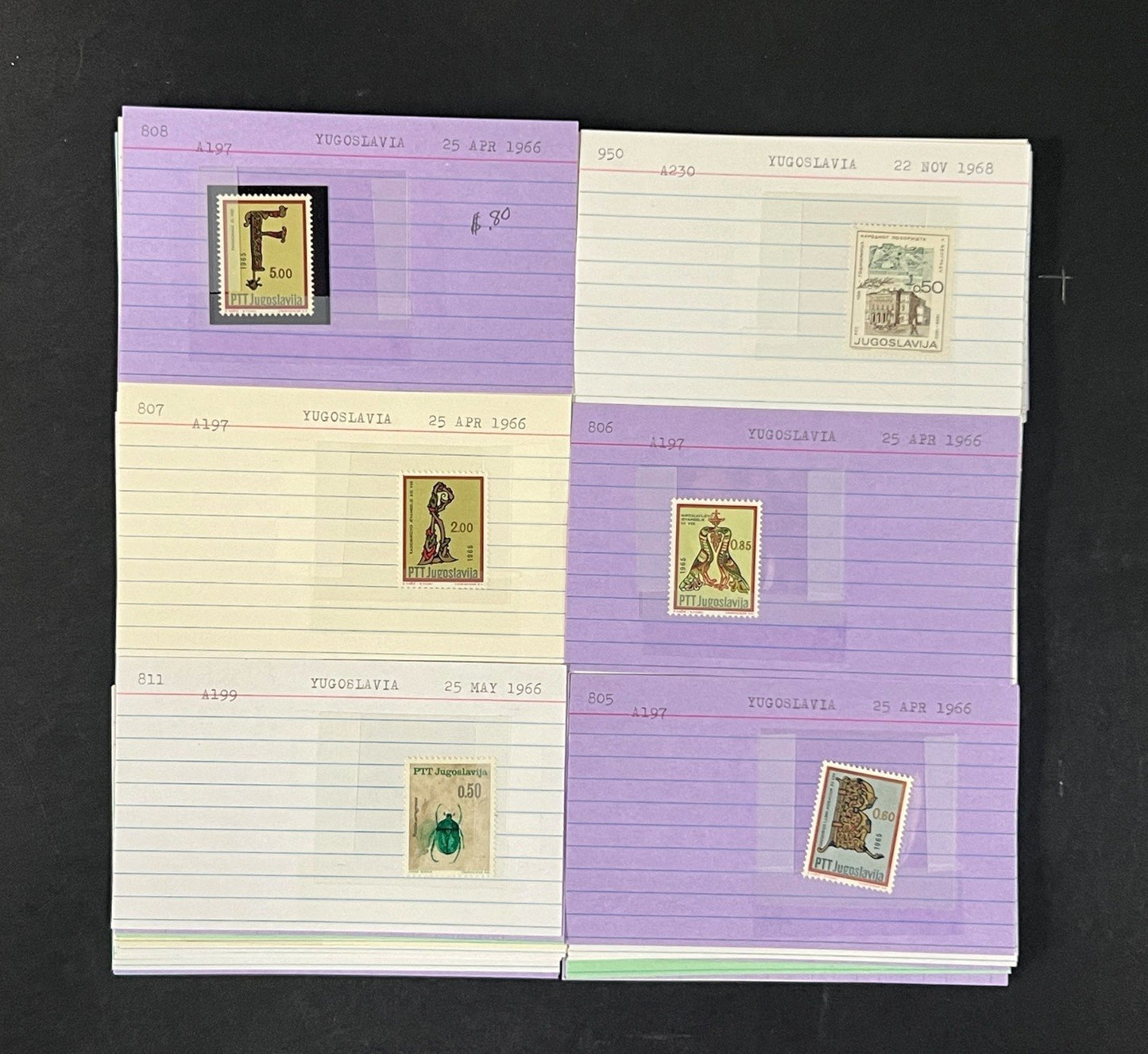 Yugoslavia Stamp Collection Dealer Cards $584 CV Mint & Used ZAYIX