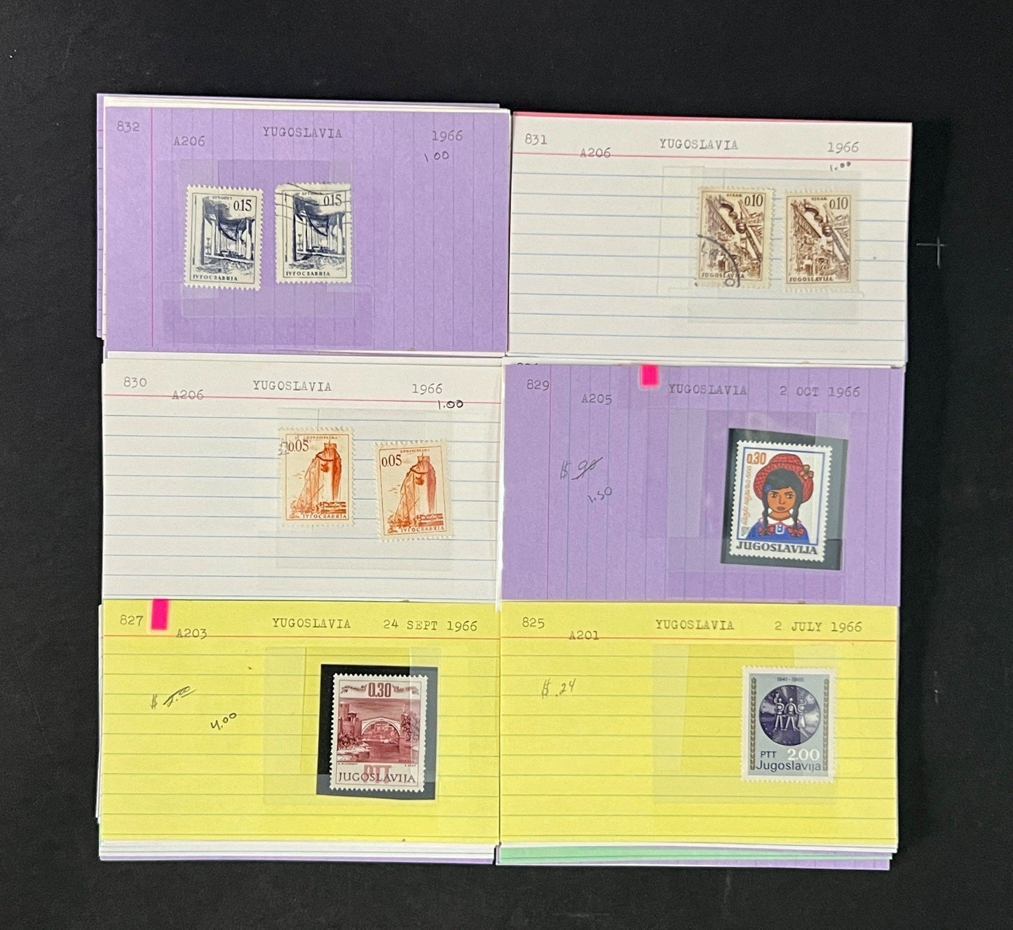 Yugoslavia Stamp Collection Dealer Cards $584 CV Mint & Used ZAYIX