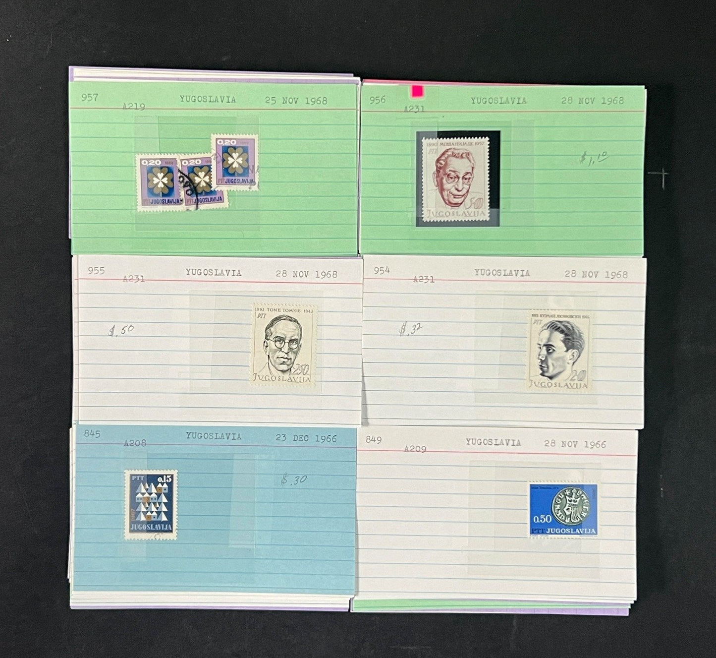 Yugoslavia Stamp Collection Dealer Cards $584 CV Mint & Used ZAYIX