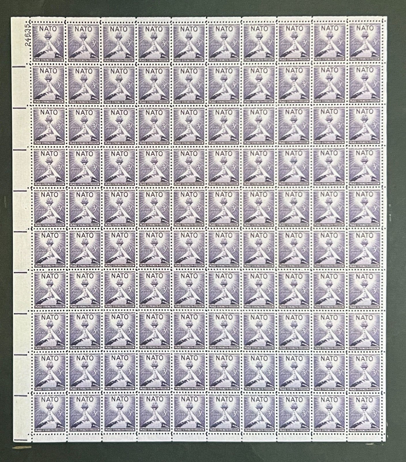 US 1008 Mint Sheet (MNH) North Atlantic Treaty Organization 3-Cent 1952 ZAYIX