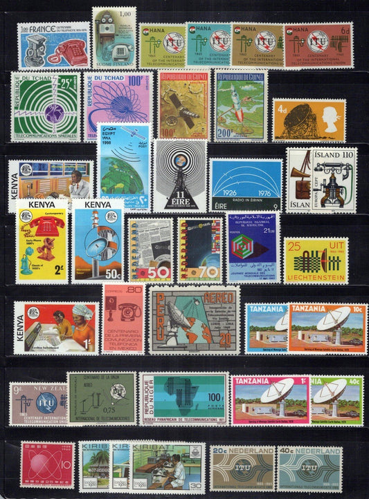 Communications Stamp Collection MNH Telephone Satellites ZAYIX