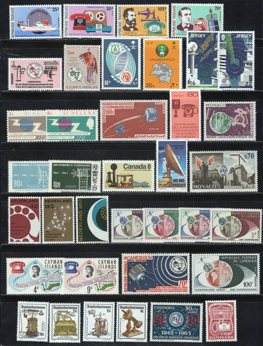 Communications Stamp Collection MNH Satellites Telephone ZAYIX