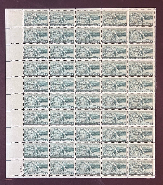 US 1019 Mint Sheet (MNH) Washington Territory Centennial 1953 ZAYIX