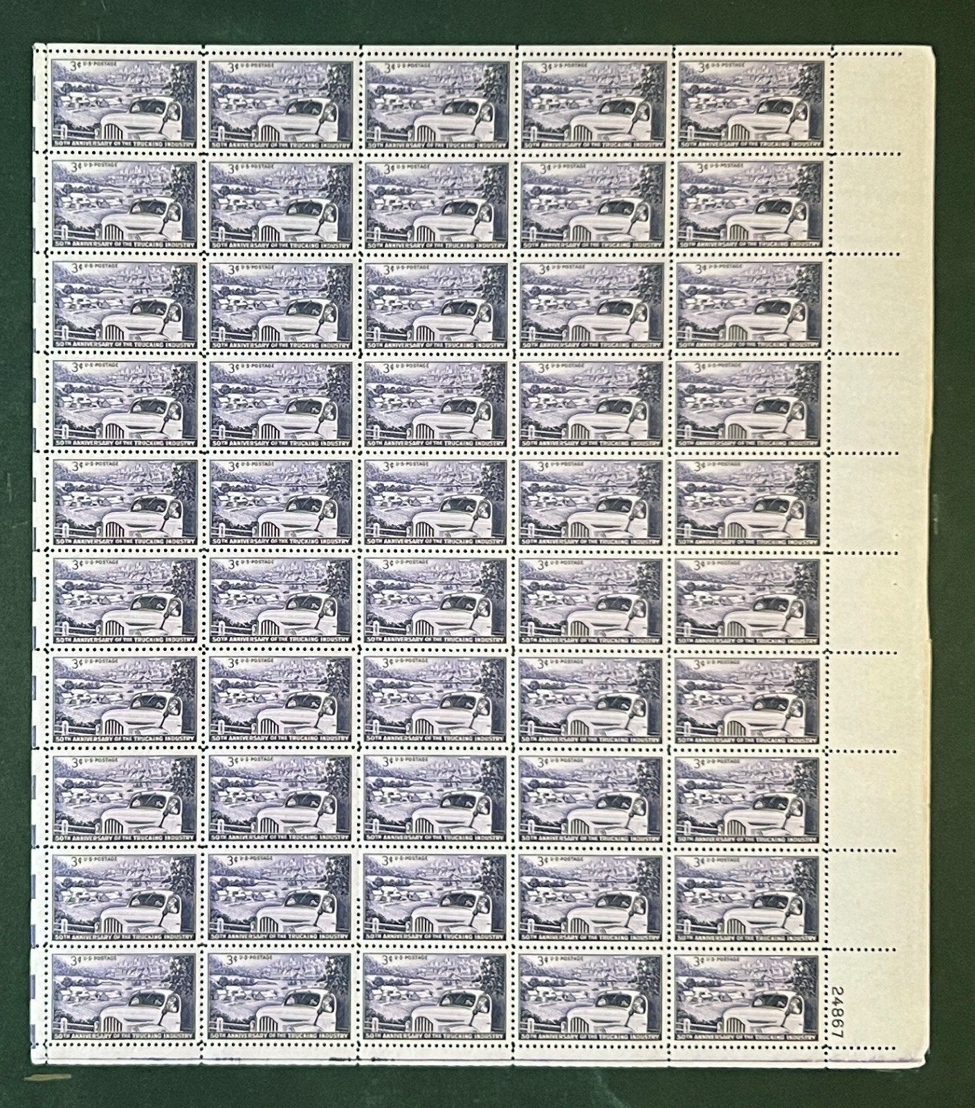 US 1025 Mint Sheet (MNH) Trucking Industry 50th Anniversary 1953 ZAYIX