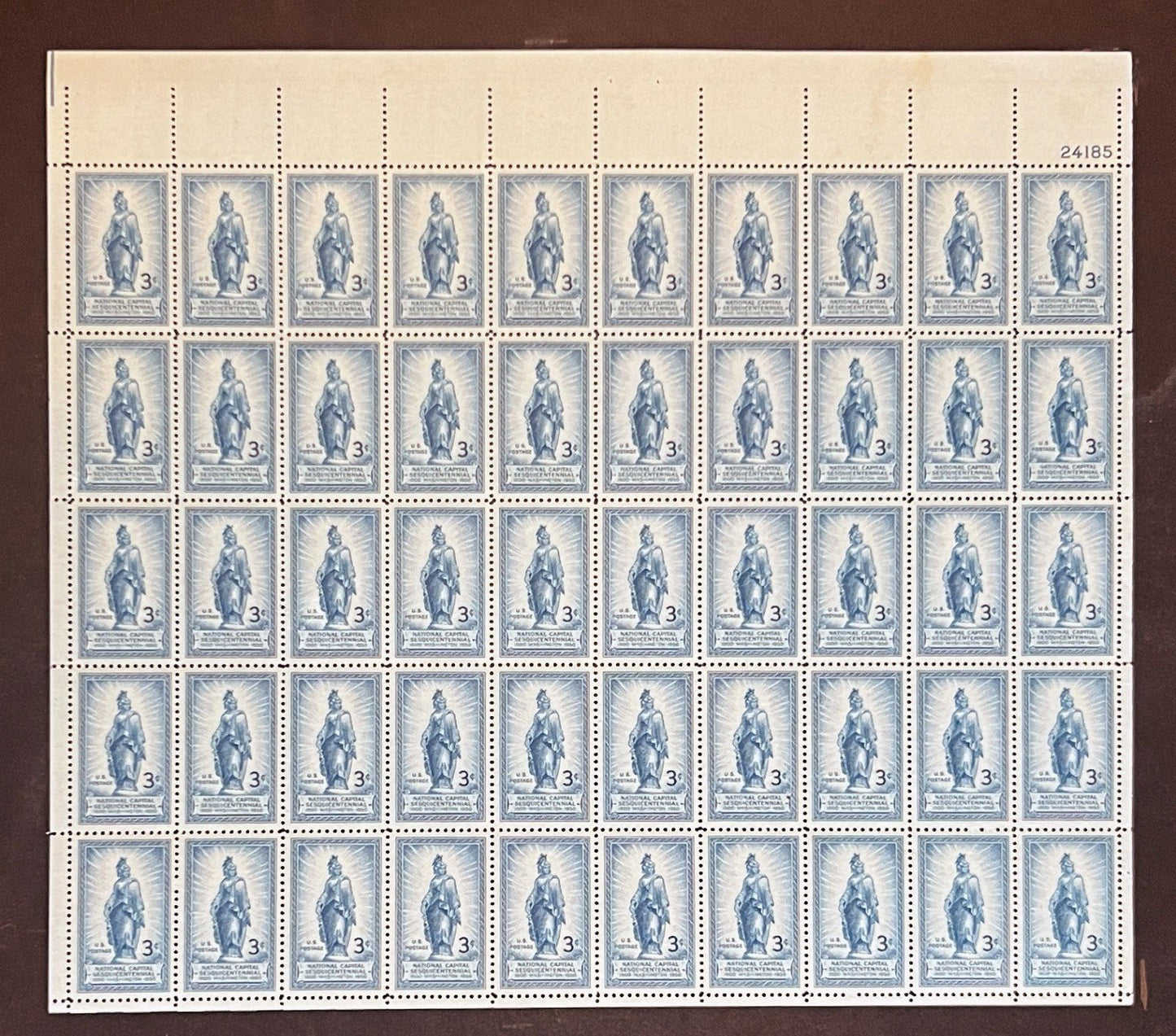 US 989 Mint Sheet (MNH) Freedom Statue Capitol Dome 1950 ZAYIX