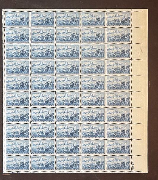 US 1000 Mint Sheet (MNH) Landing of Cadillac Detroit 1951 ZAYIX