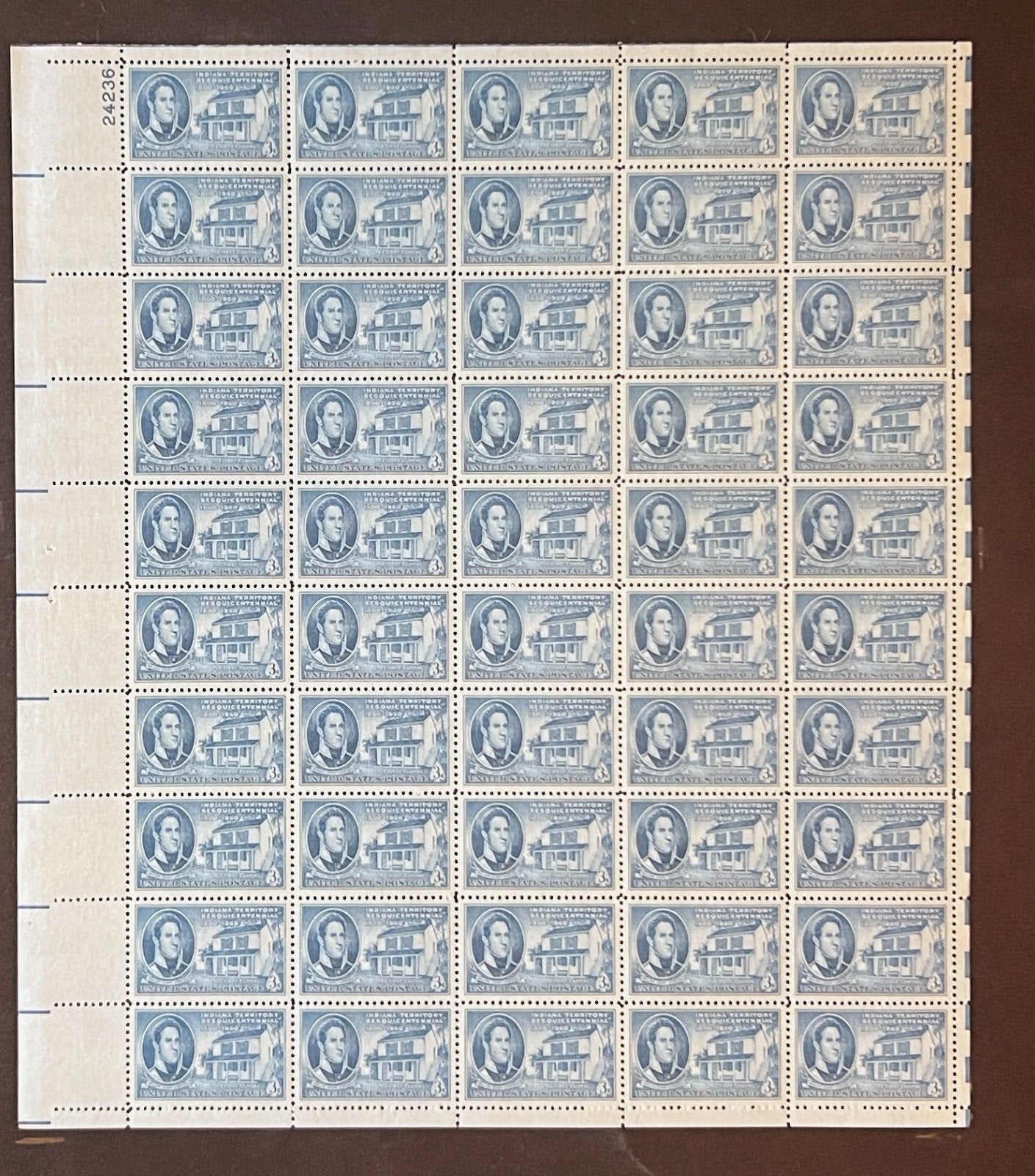 US 996 Mint Sheet (MNH) Indiana Territory 150th Anniversary 1950 ZAYIX
