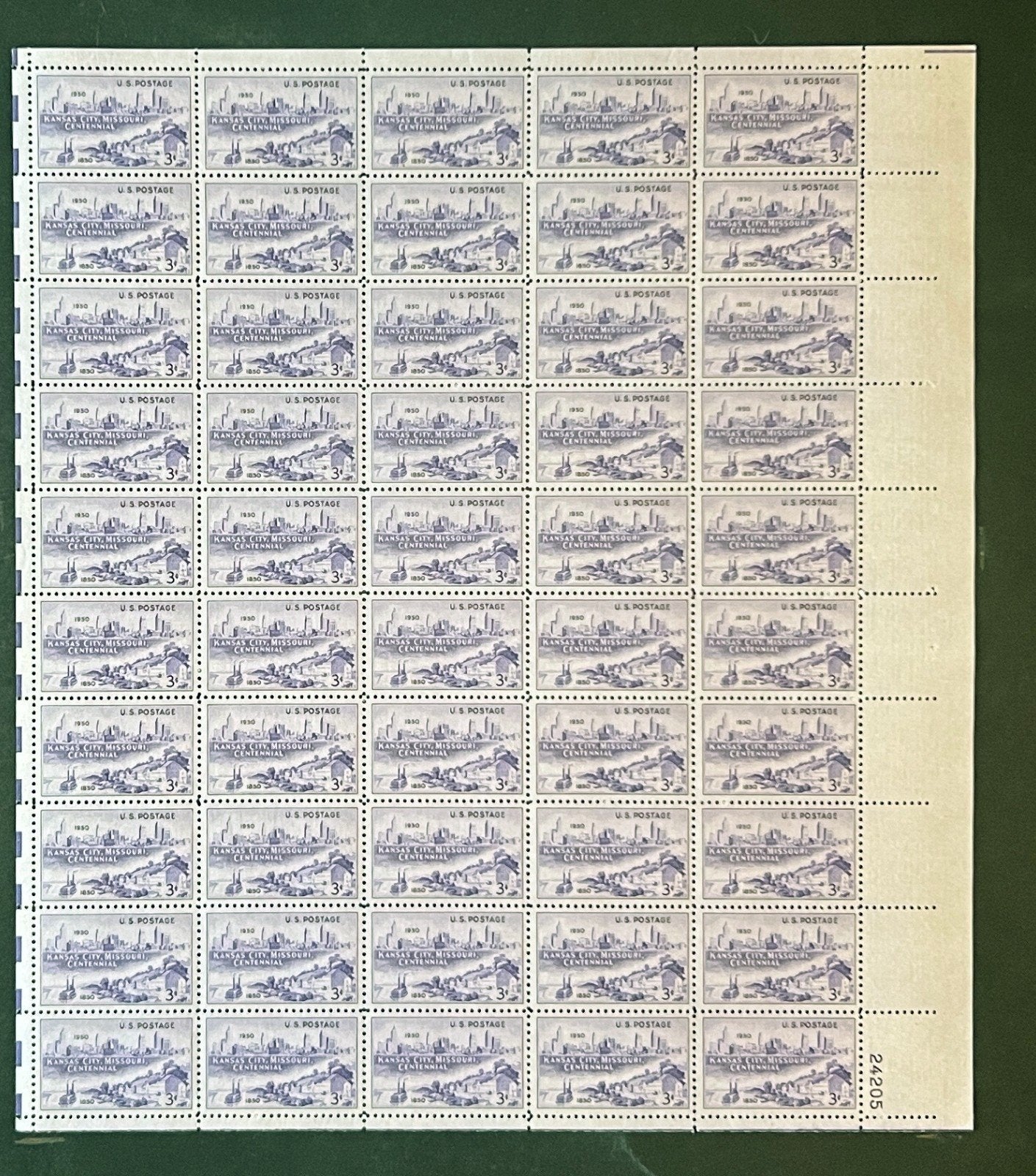 US 994 Mint Sheet (MNH) Kansas City MO Centennial 1950 ZAYIX