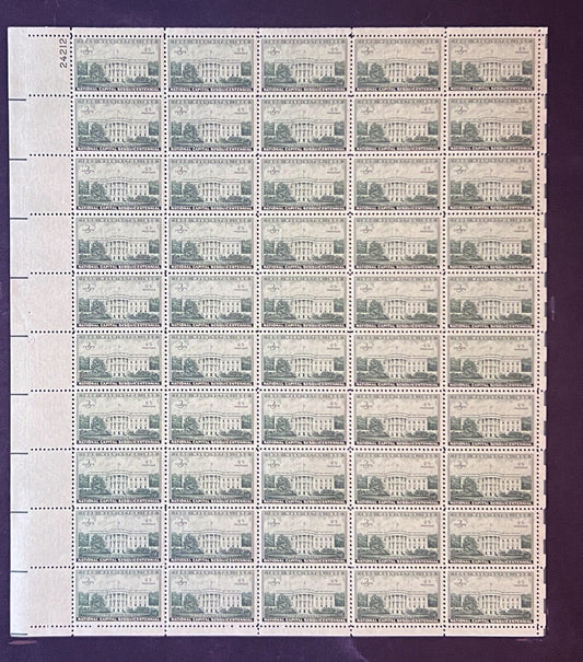 US 990 Mint Sheet (MNH) Executive Mansion White House 1950 ZAYIX