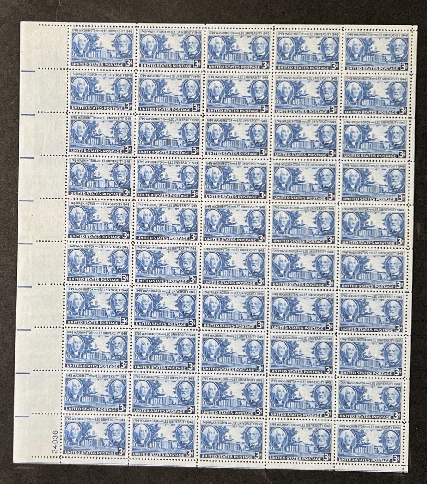 US 982 Mint Sheet (MNH) Washington & Lee University 1949 ZAYIX