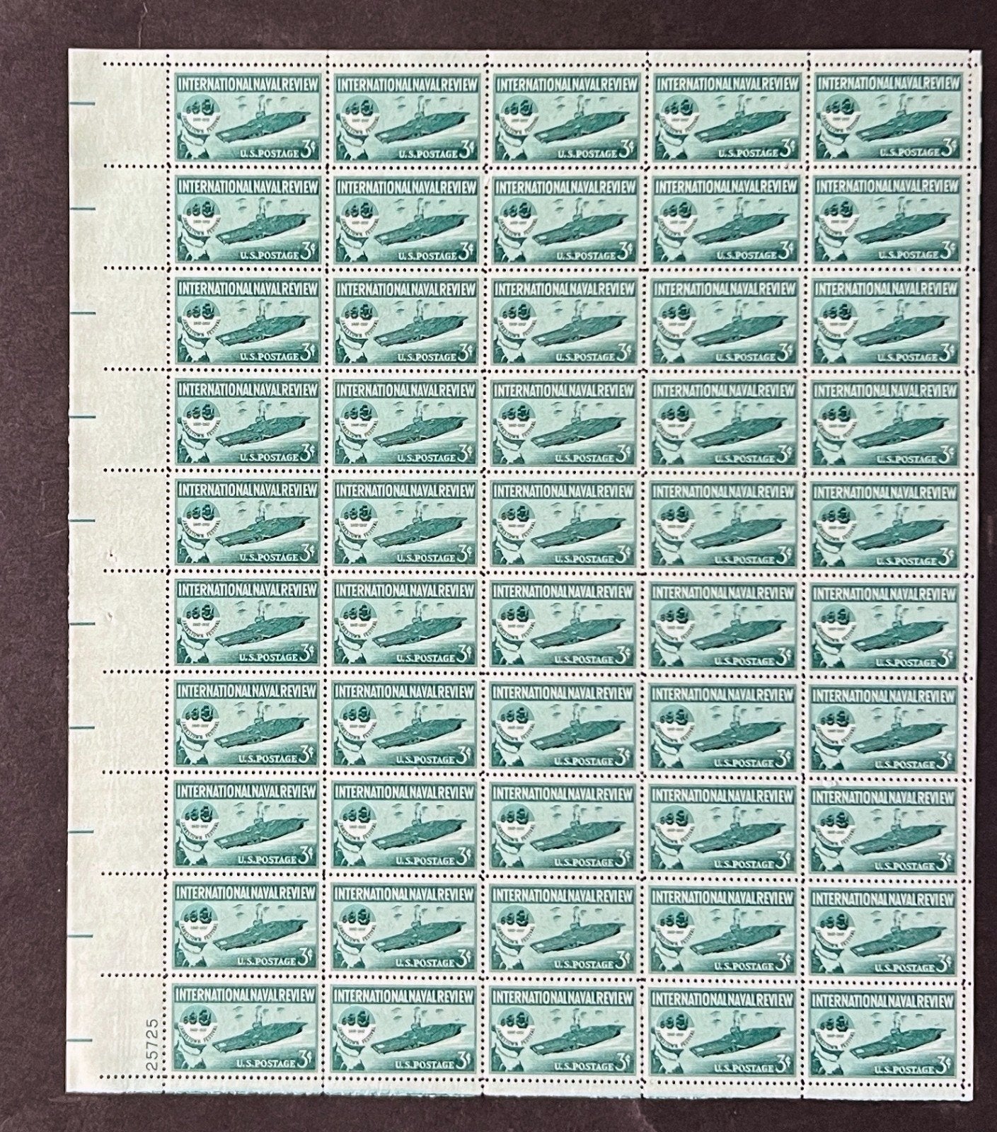 US 1091 Mint Sheet (MNH) Naval Review Jamestown 1957 ZAYIX