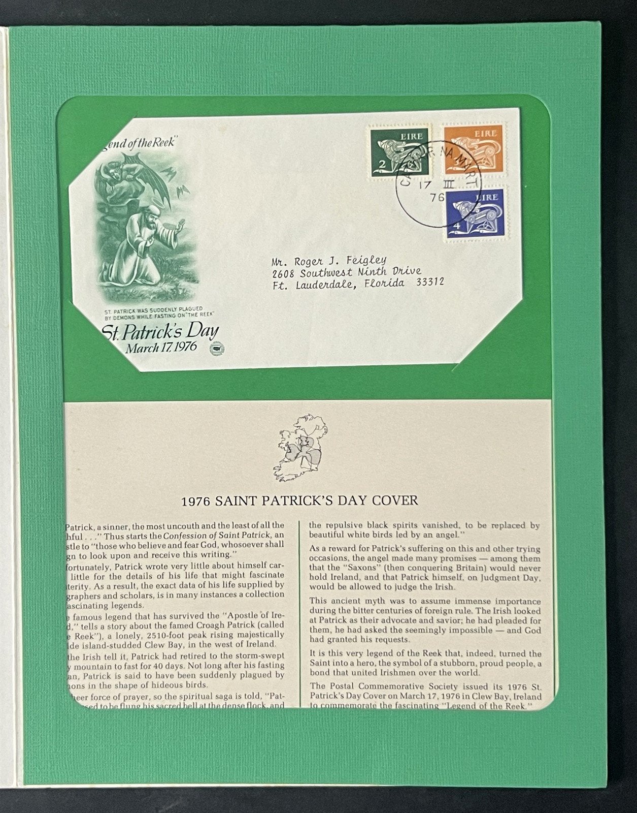 St. Patrick's Day Covers by PCS, Ireland Celtic Dogs 1976-78 ZAYIX