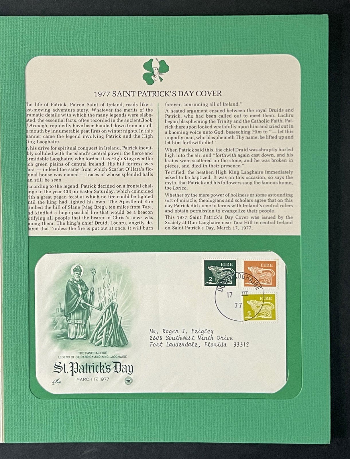 St. Patrick's Day Covers by PCS, Ireland Celtic Dogs 1976-78 ZAYIX
