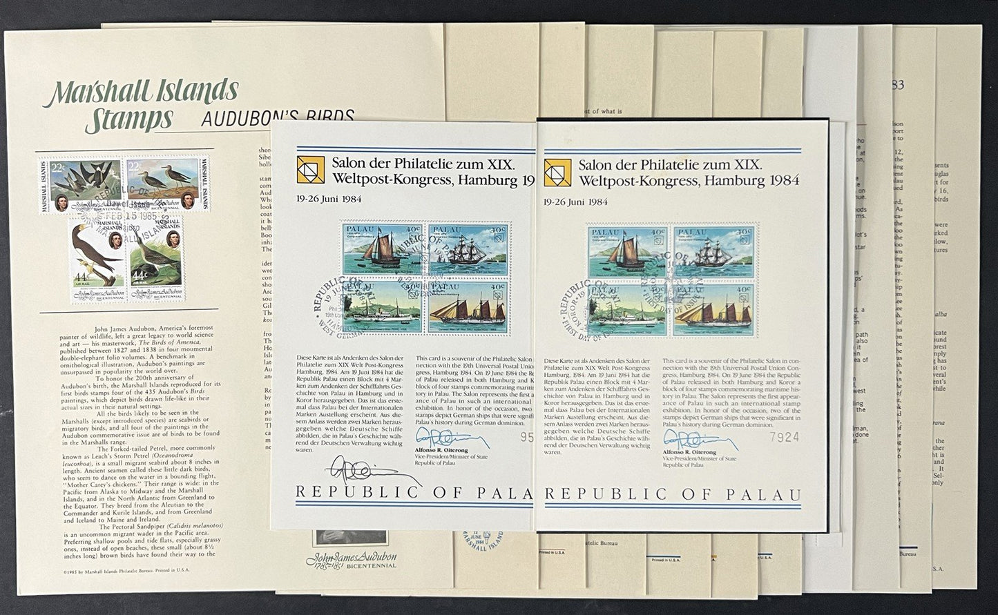 Marshall Islands / Palau FDC Commemorative Sheet Collection 13 Panels ZAYIX