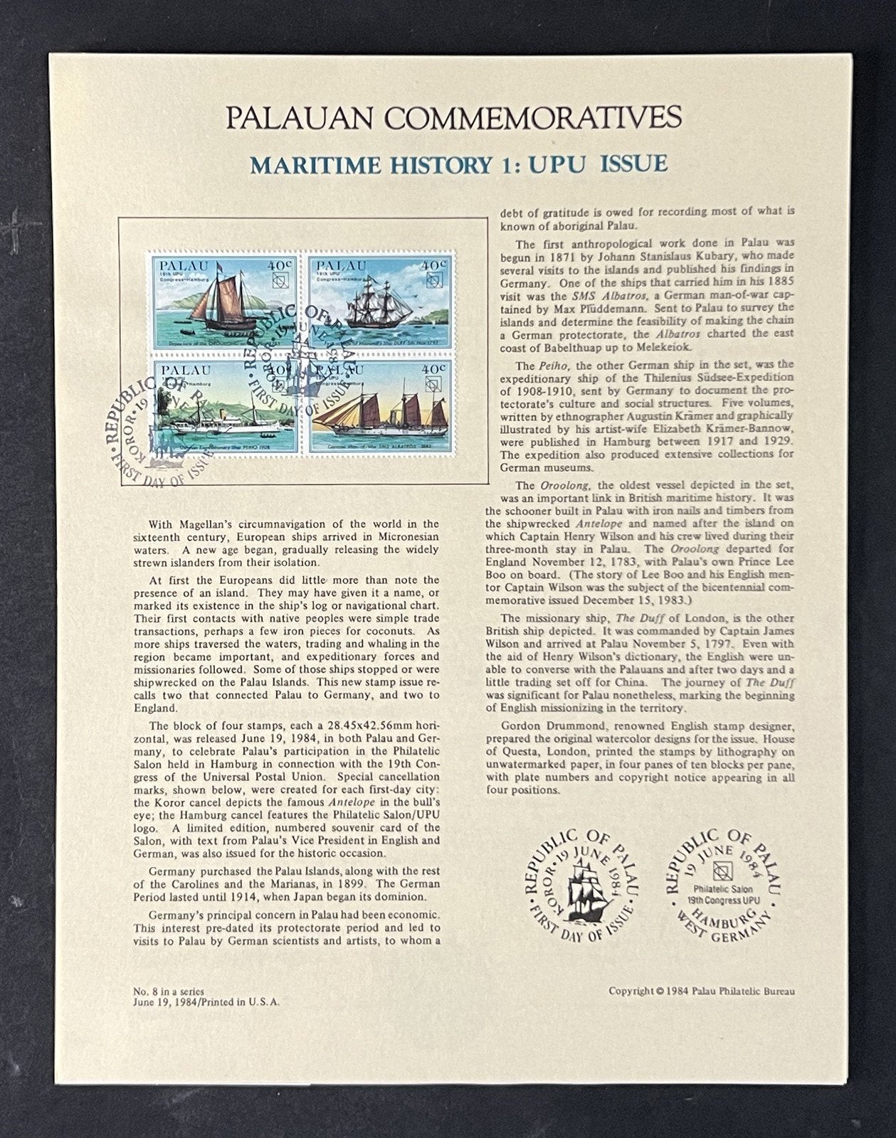 Marshall Islands / Palau FDC Commemorative Sheet Collection 13 Panels ZAYIX
