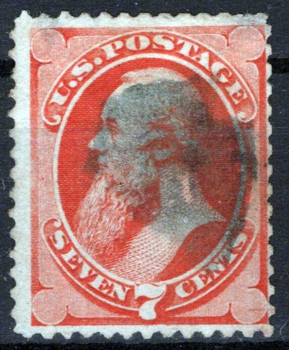 United States 149 used F 7c vermillion Stanton National Bank Note ZAYIX 1124NB003