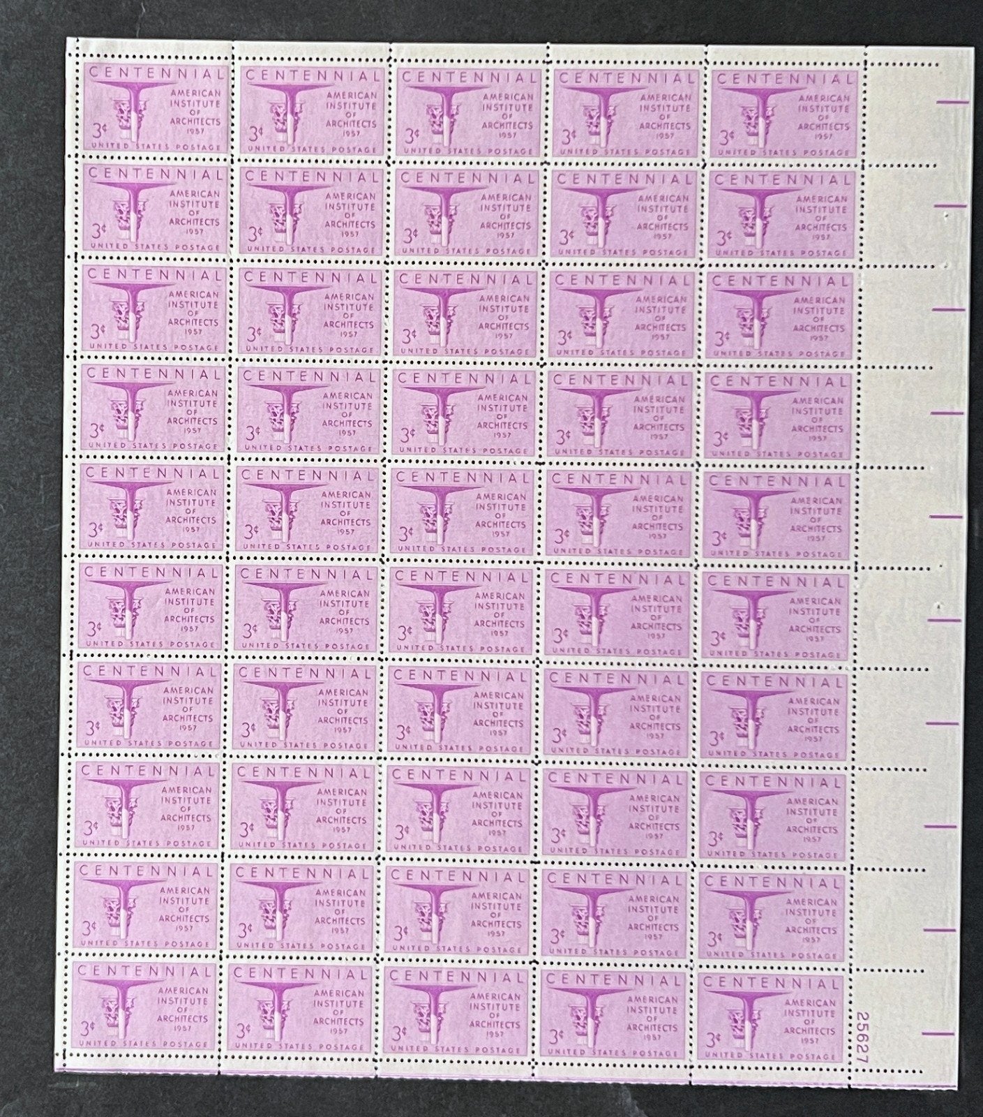 US 1089 Mint Sheet (MNH) Architects Institute Centennial 1957 ZAYIX