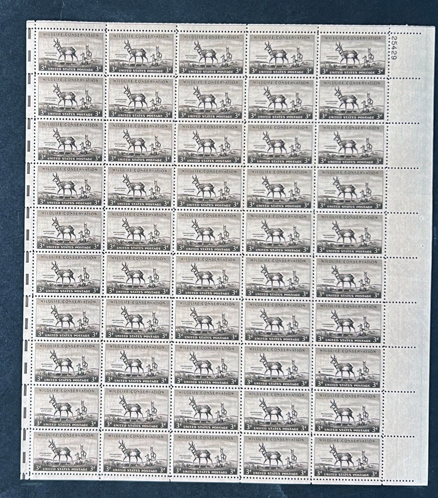 US 1078 Mint Sheet (MNH) Wildlife Antelope 1956 ZAYIX