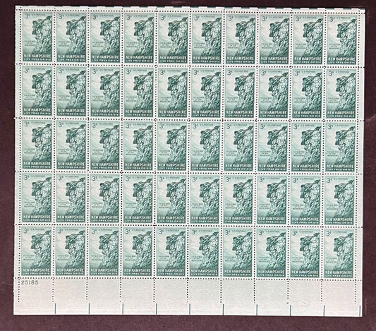 US 1068 Mint Sheet (MNH) Old Man of the Mountains 3-Cent 1955 ZAYIX
