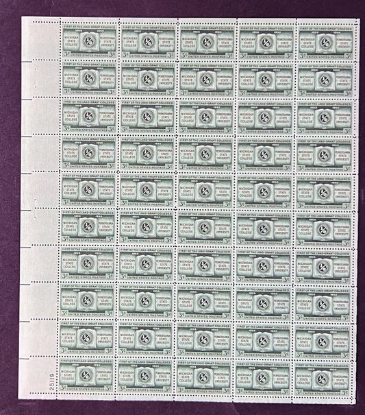 US 1065 Mint Sheet (MNH) Land Grant Colleges Centennial 3-Cent 1955 ZAYIX