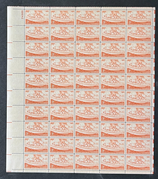 US 1061 Mint Sheet (MNH) Kansas Territory Centennial 3-Cent 1955 ZAYIX