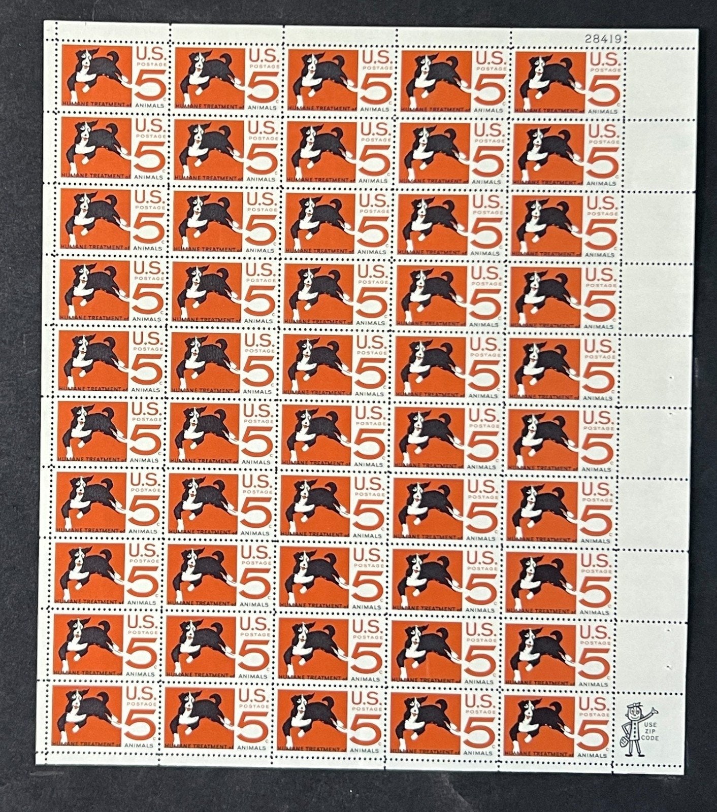 US 1307 Mint Sheet (MNH) Humane Treatment Animals 5-Cent 1966 ZAYIX