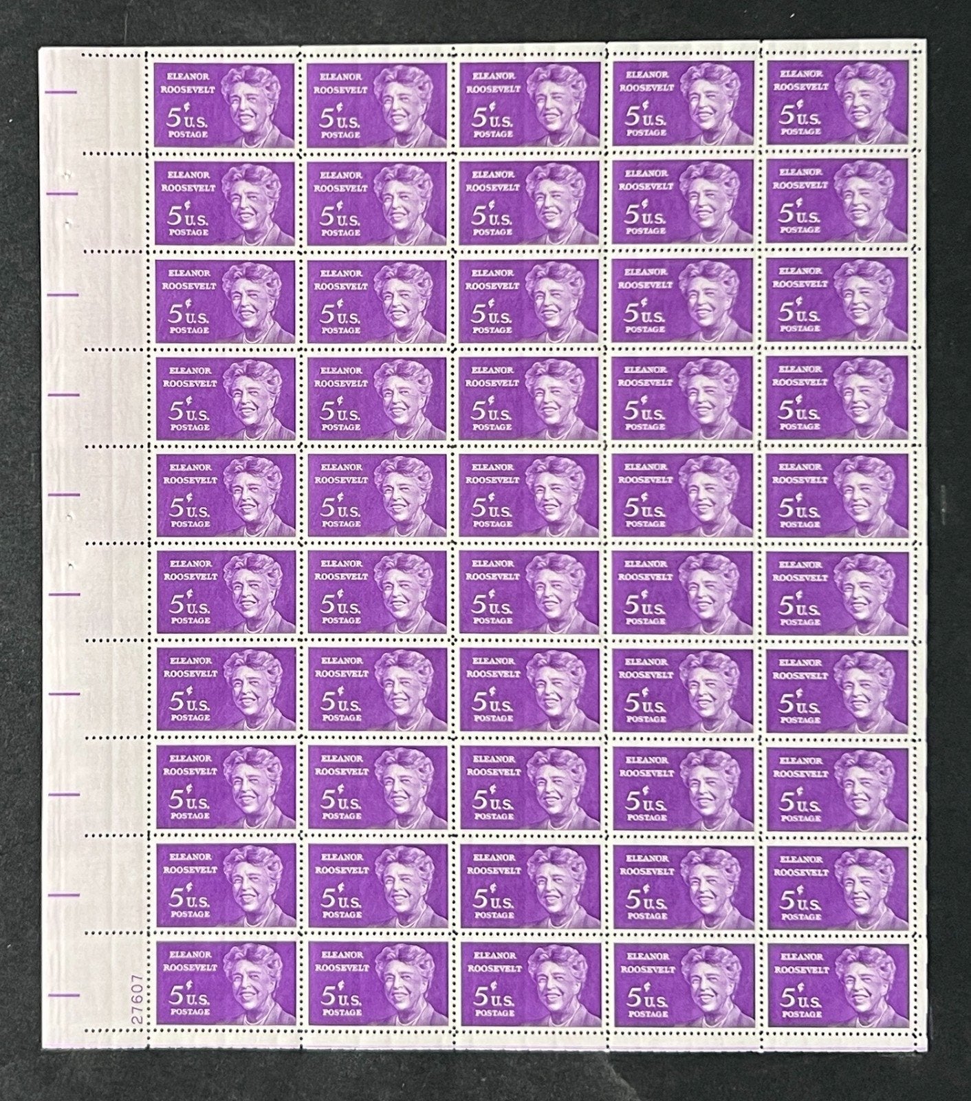 US 1236 Mint Sheet (MNH) Eleanor Roosevelt First Lady 5-Cent 1963 ZAYIX
