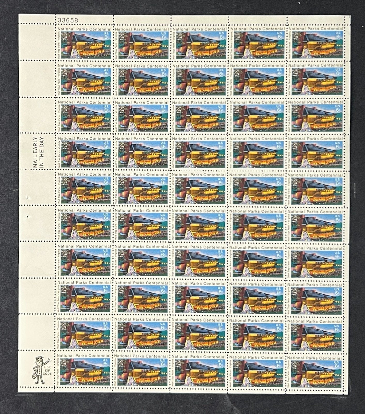 US 1452 Mint Sheet (MNH) Wolf trap Farm Park VA 6-Cent 1972 ZAYIX