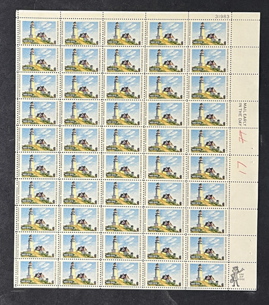 US 1391 Mint Sheet (MNH) Maine Statehood 150th Anniversary 6-Cent 1970 ZAYIX