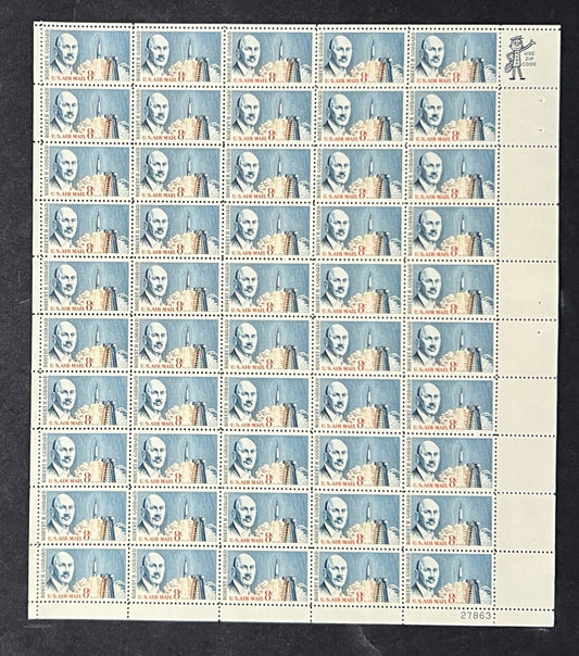 US C69 Mint Sheet (MNH) Robert H Goddard Rockets 8-Cent 1964 ZAYIX
