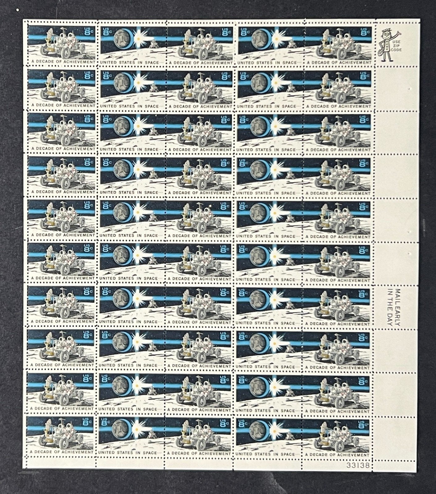 US 1434-1435 Mint Sheet (MNH) Space Achievements 8-Cent 1971 ZAYIX