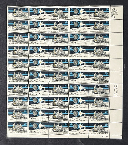 US 1434-1435 Mint Sheet (MNH) Space Achievements 8-Cent 1971 ZAYIX