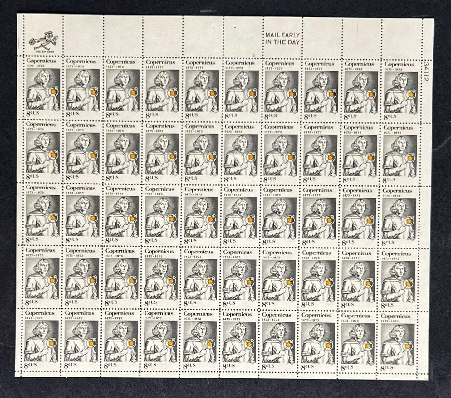 US 1488 Mint Sheet (MNH) Nicolaus Copernicus Polish 8-Cent 1973 ZAYIX