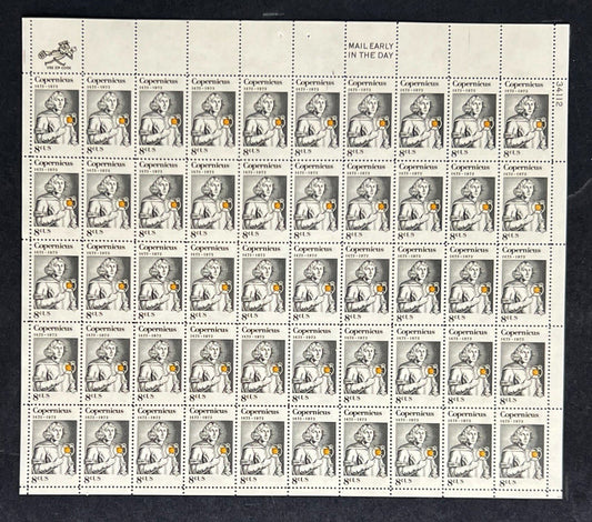 US 1488 Mint Sheet (MNH) Nicolaus Copernicus Polish 8-Cent 1973 ZAYIX