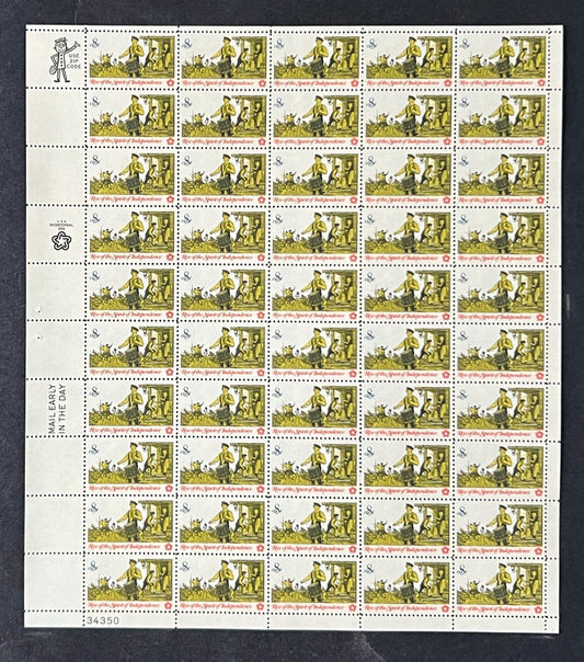 US 1479 Mint Sheet (MNH) Drummer 8-Cent 1973 P#34350 ZAYIX