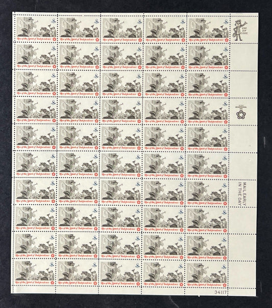 US 1477 Mint Sheet (MNH) Posting a Broadside 8-Cent 1973 P#34117 ZAYIX