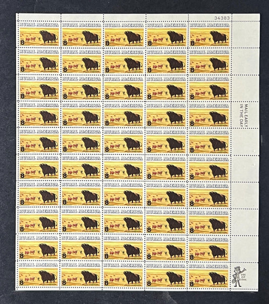 US 1504 Mint Sheet (MNH) Angus & Longhorn Cattle 8-Cent 1973 P#34383ZAYIX