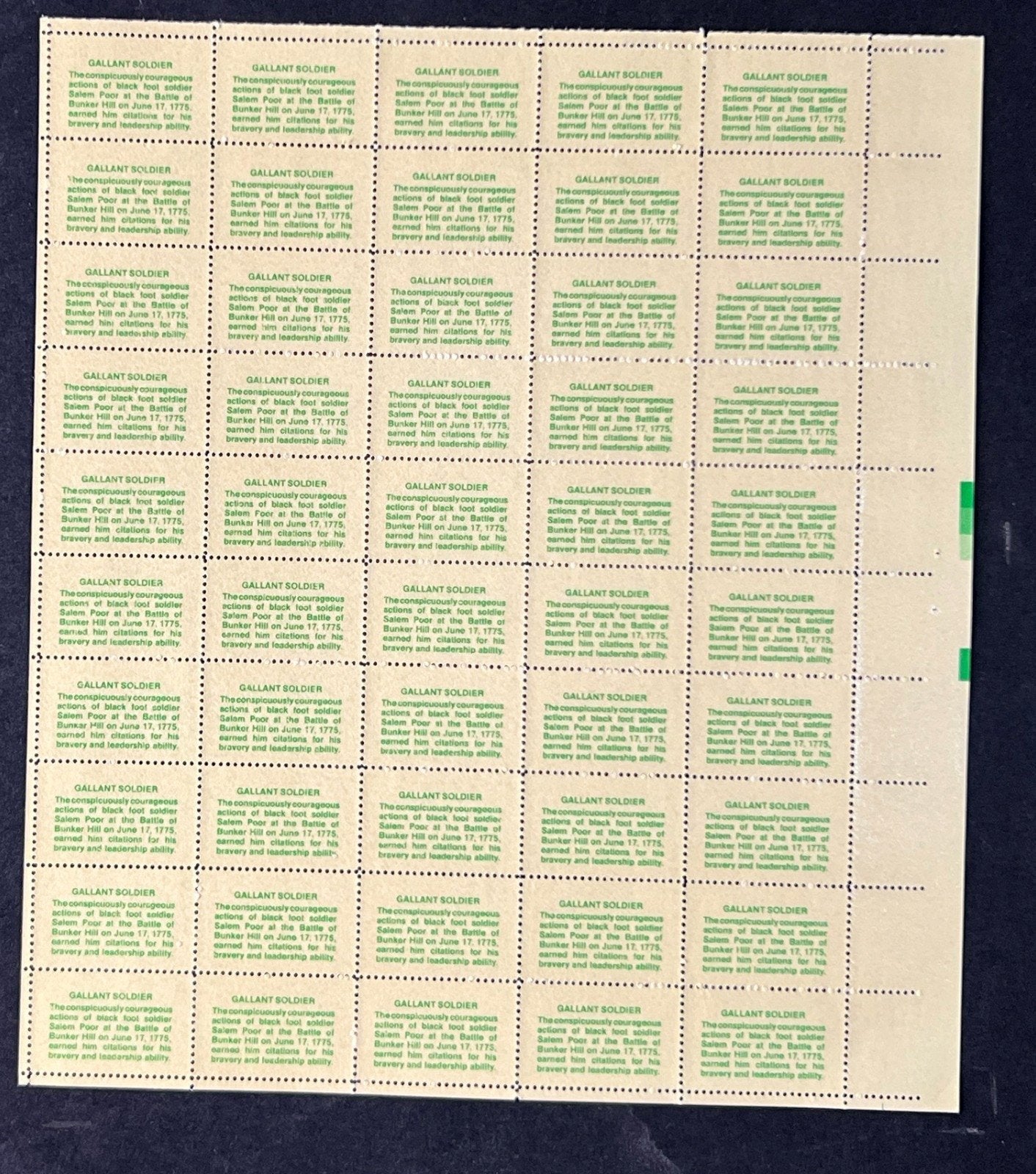 US 1560 Mint Sheet (MNH) Salem Poor (PB10) 10-Cent 1975 ZAYIX