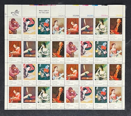 US 1530-1537 Mint Sheet (MNH) Universal Postal Union 10-Cent 1974 ZAYIX
