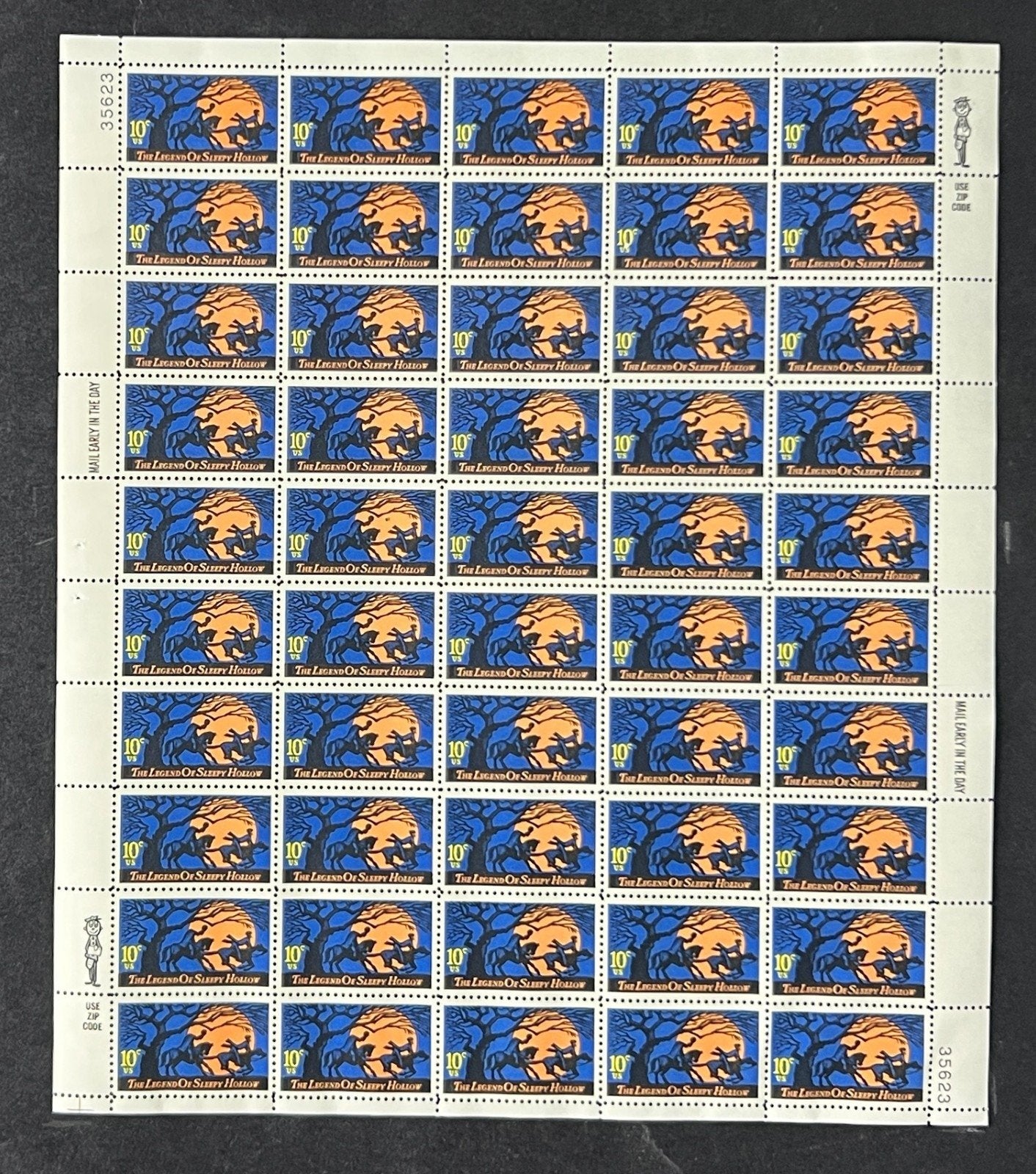 US 1548 Mint Sheet (MNH) Folklore Sleepy Hollow 10-Cent 1974 ZAYIX